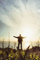 Man embracing nature and its beauty © Jacob Lund