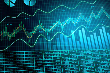 Glowing forex background