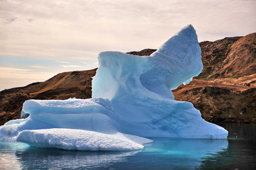 Icebergs on a sunny day.