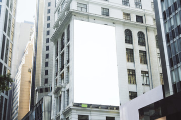 Empty white poster