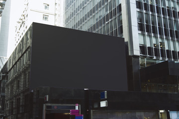 Empty black billboard - obrazy, fototapety, plakaty