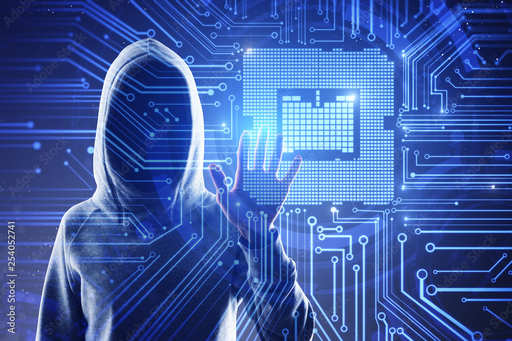 Poster Hardware and hacking concept