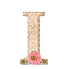 LETTER I // INITIAL // MONOGRAM - I - UNICORN 3D ALPHABET 