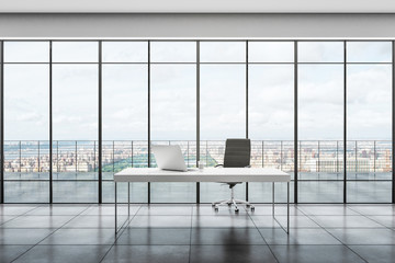 Modern office interior with workplace