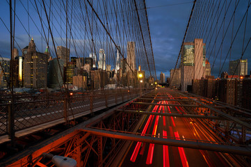 Fototapeta na wymiar Brooklyn Bridge Sunrise New York City