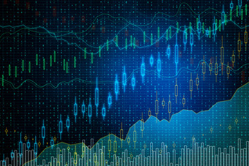Glowing forex chart texture