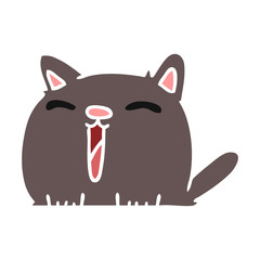 cartoon of cute kawaii cat