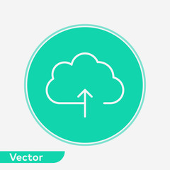 Obraz premium Upload vector icon sign symbol