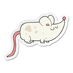 sticker of a cute cartoon mouse