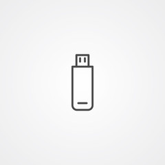 Pen drive vector icon sign symbol
