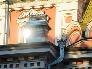 Architectural Excesses in the Facade Decoration of Churches. Water Drainage System with a Pitched...