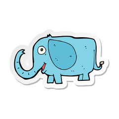 sticker of a cartoon baby elephant
