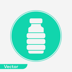 Water bottle vector icon sign symbol