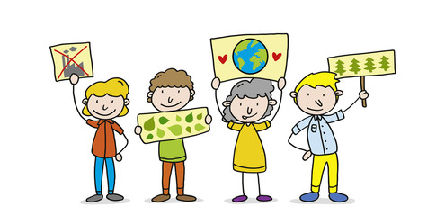 Strichmännchen – Schüler Demonstration