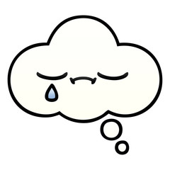 gradient shaded cartoon thought bubble