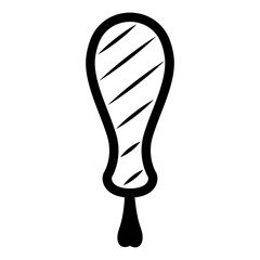 Isolated chicken leg icon. Vector illustration design