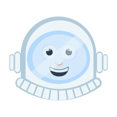 Isolated astronaut cartoon avatar. Vector illustration design