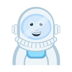 Isolated astronaut cartoon avatar. Vector illustration design