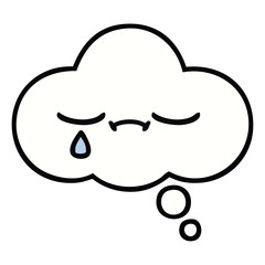 cute cartoon thought bubble