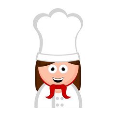 Isolated woman chef avatar cartoon. Vector illustration design