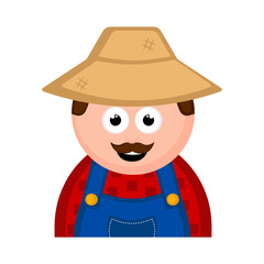 Isolated farmer avatar cartoon. Vector illustration design
