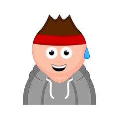 Isolated athlete avatar cartoon. Vector illustration design