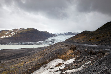 Fototapeta na wymiar Sólheimajökul glacial outlet in Iceland