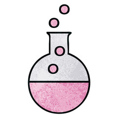 retro grunge texture cartoon science experiment