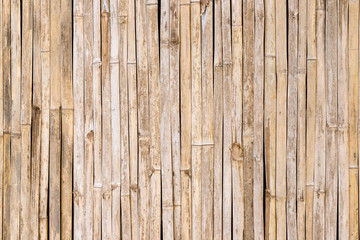 Grunge and weathered traditional exotic bamboo wall background