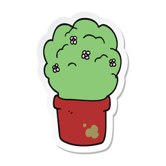 sticker of a cartoon shrub