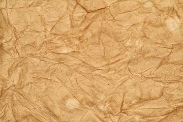 Brown crumpled paper background