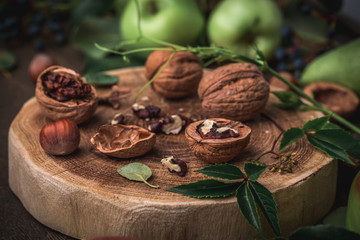 Walnuts and hazelnuts