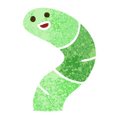 quirky retro illustration style cartoon snake