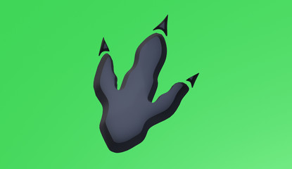 Obraz premium 3D illustration of Tyrannosaurusa Rex footprint