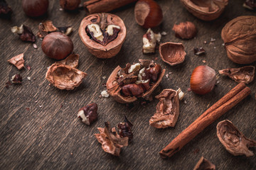Walnuts and hazelnuts