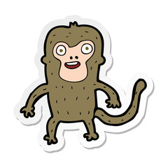 sticker of a cartoon monkey