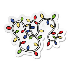 sticker cartoon doodle of colourful lights