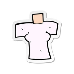 sticker of a cartoon female body