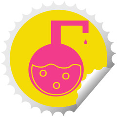 circular peeling sticker cartoon science experiment