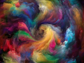 Photo sur Plexiglas Mélange de couleurs Visualisation de la peinture numérique