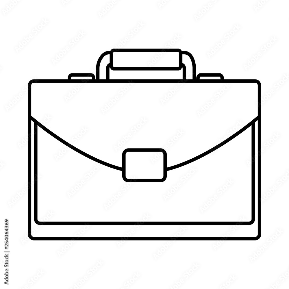 Poster portfolio briefcase isolated icon