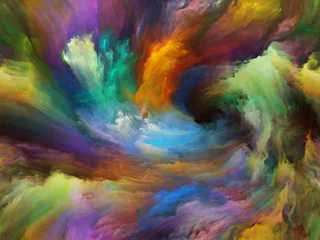 Photo sur Plexiglas Mélange de couleurs Danse de la peinture