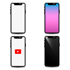 Smartphone set. Mockup