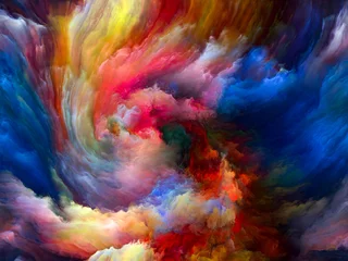 Photo sur Plexiglas Mélange de couleurs Souvenirs de mouvement de couleur