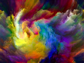 Fotobehang Mix van kleuren Elementen van kleurbeweging