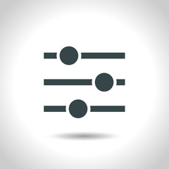Filter control, Settings icon. Eps, vector illustration for websites and mobile minimalistic flat design.
