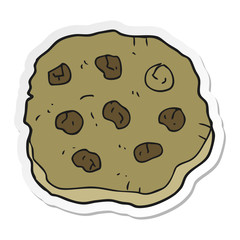 sticker of a cartoon cookie
