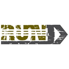 RUN logo letter design