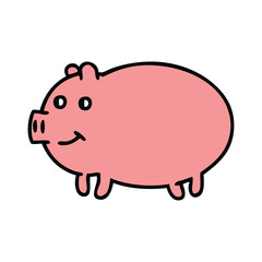 cute cartoon pig