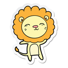 sticker of a cartoon lion